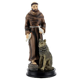 STOCK St Francis of Assisi statue in resin 13 cm