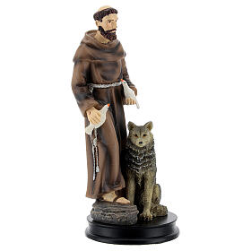 STOCK St Francis of Assisi statue in resin 13 cm | online sales on ...