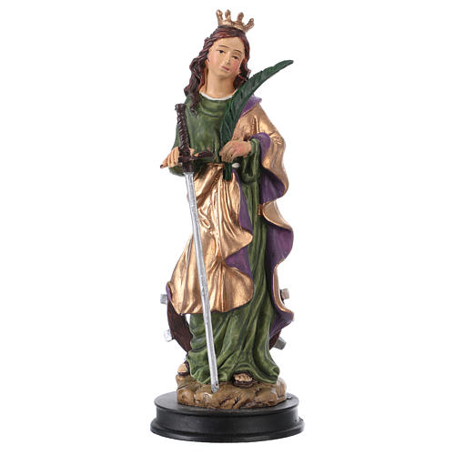 STOCK St Catherine of Alexandria statue in resin 13 cm 1