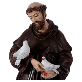 St Francis 60 cm in painted resin
