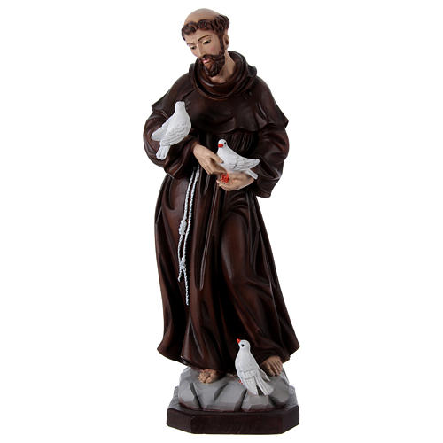 St Francis 60 cm in painted resin 1