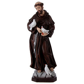 Saint François 60 cm en résine peinte