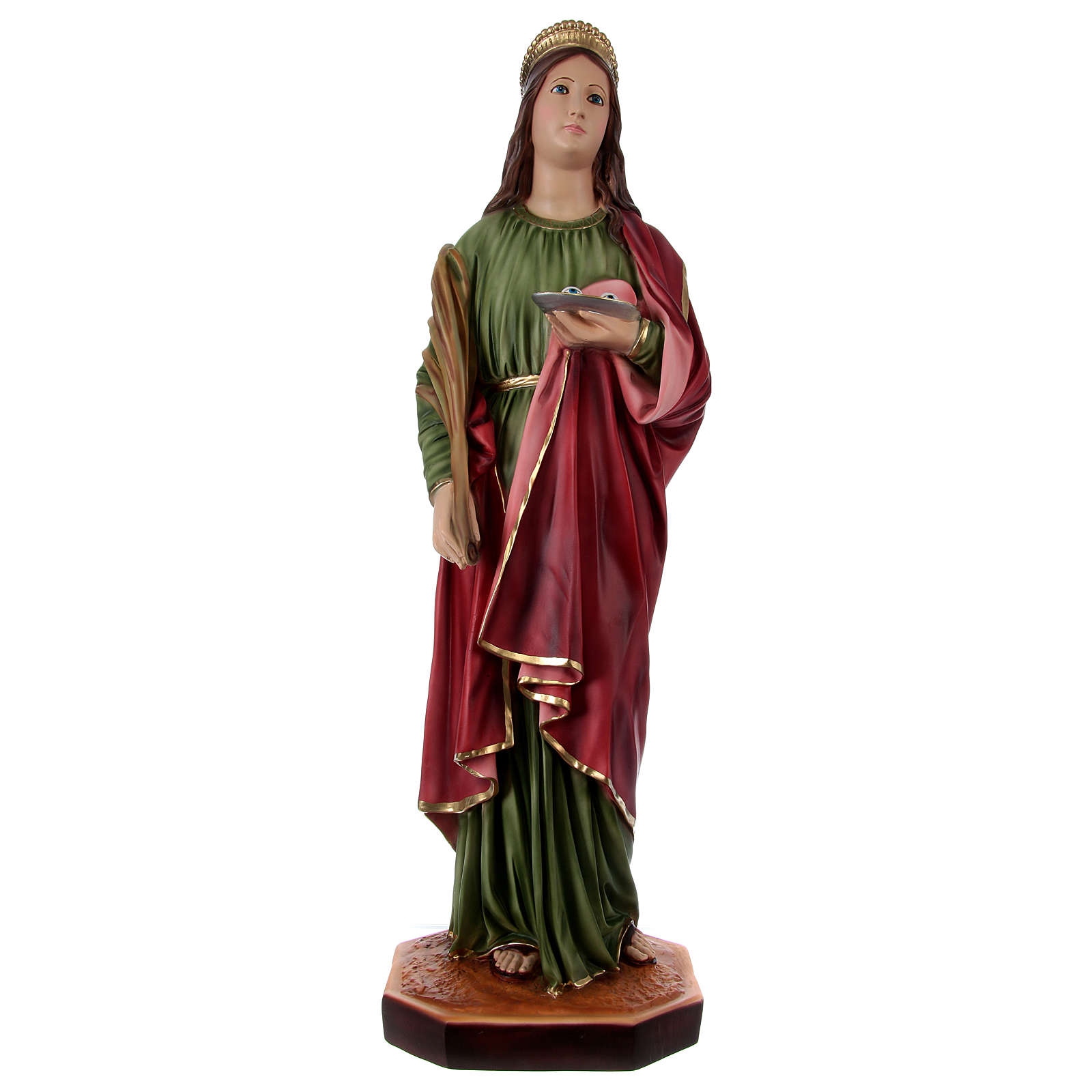 Statue Heilige Lucia aus Harz 90cm | Online Verfauf auf HOLYART