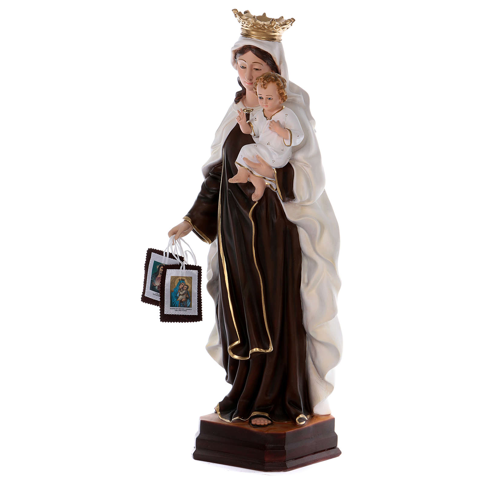 Statue Gottesmutter vom Karmel aus Harz 70cm | Online Verfauf auf HOLYART