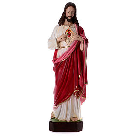 Estatua de resina Sagrado Corazón de Jesús 130 cm