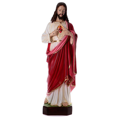 Estatua de resina Sagrado Corazón de Jesús 130 cm 1
