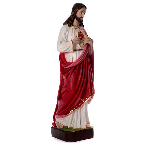 Estatua de resina Sagrado Corazón de Jesús 130 cm 4