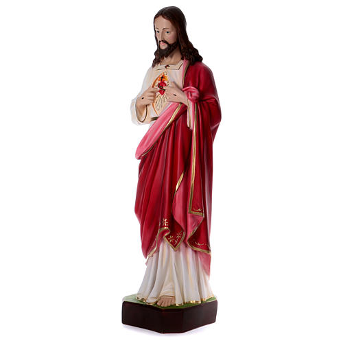 Statue en résine Sacré-Coeur de Jésus 130 cm 3