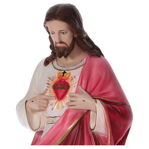 Statue Sacré-Coeur de Jésus 100 cm résine 2