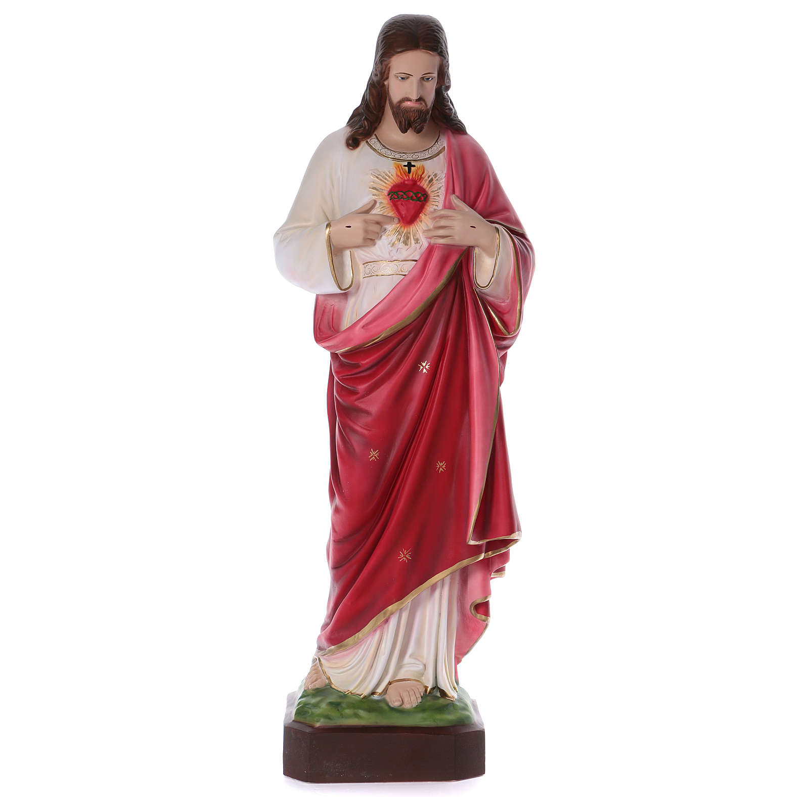 Paben Articoli Religiosi Statua Sacro Cuore di Gesù in Resina cm.21