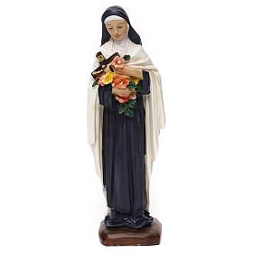St. Teresa statue in painted resin 20 cm