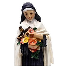 Santa Teresa 20 cm resina colorata