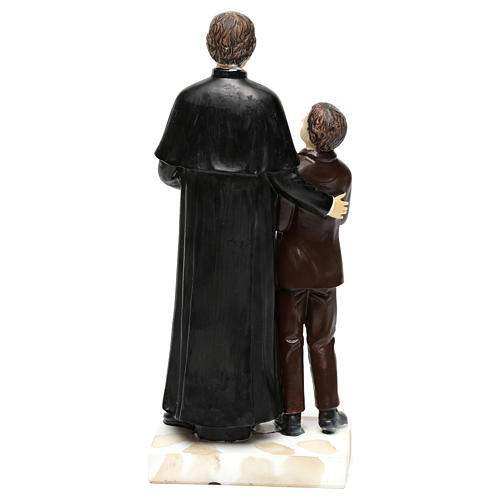 Estatua de resina Don Bosco y D. Savio h 20 cm 5
