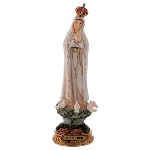 Virgen Fátima 24 cm estatua resina 1