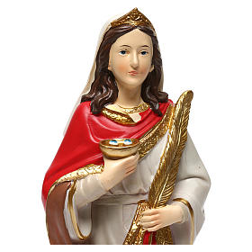 Santa Lucia 30 cm resina colorata