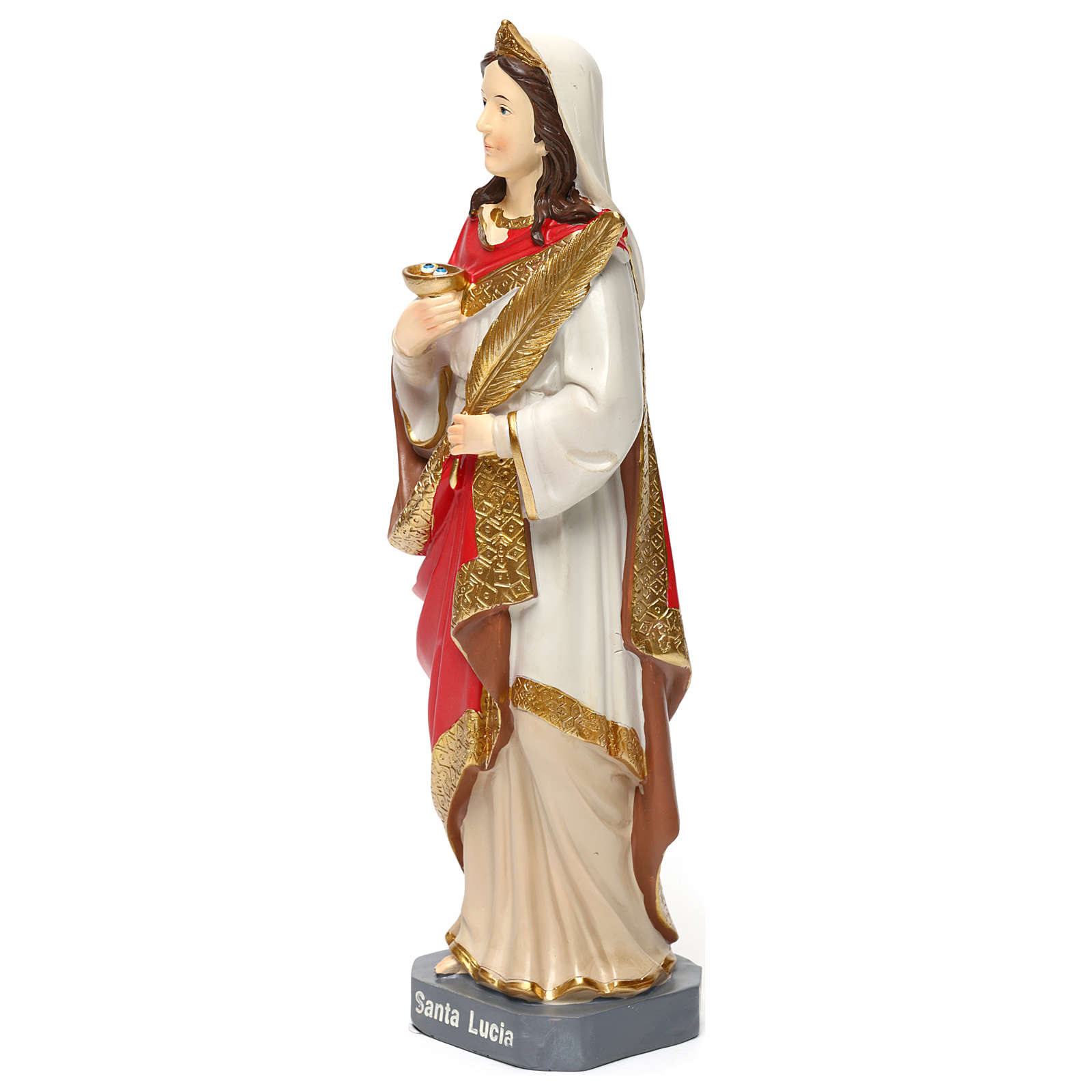 Saint Lucy 30 cm Statue, in colored resin | online sales on HOLYART.com