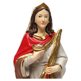 Saint Lucy 30 cm Statue, in colored resin