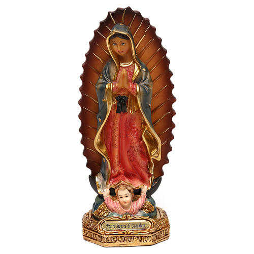 Nuestra Señora Guadalupe 15 cm resina 1