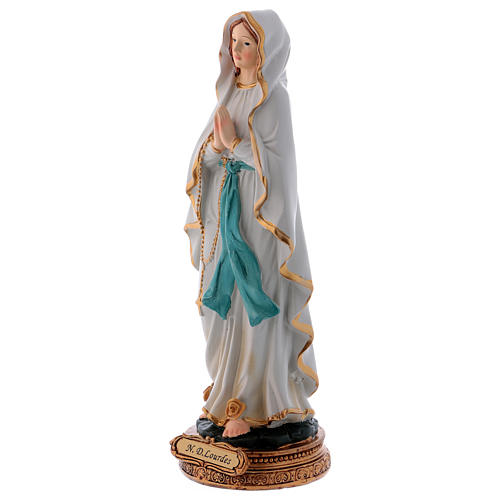 Our Lady of Lourdes statue in resin 22 cm 3