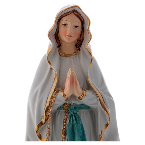Virgen de Lourdes 22 cm estatua de resina 2