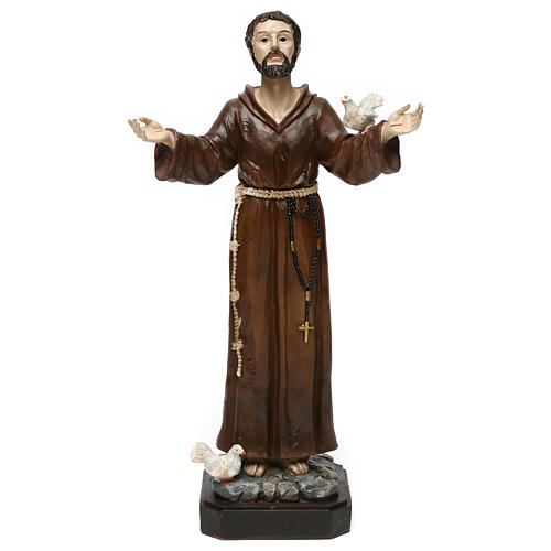 San Francesco h 30 cm statua in resina 1