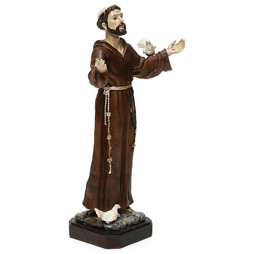 San Francesco h 30 cm statua in resina 4