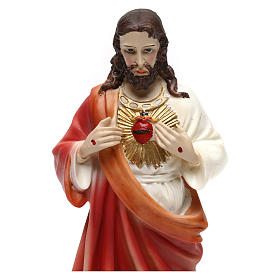 Sagrado Corazón de Jesús resina h 20 cm