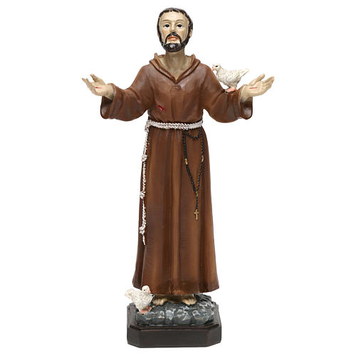 St. Francis statue in resin 20 cm 1