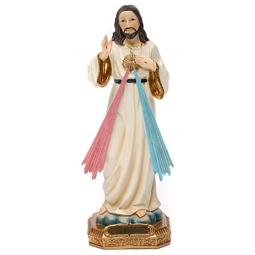 Statua resina Gesù Misericordioso 23 cm 1