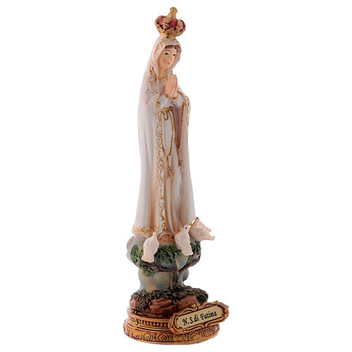 Estatua resina Virgen de Fátima 16 cm 3
