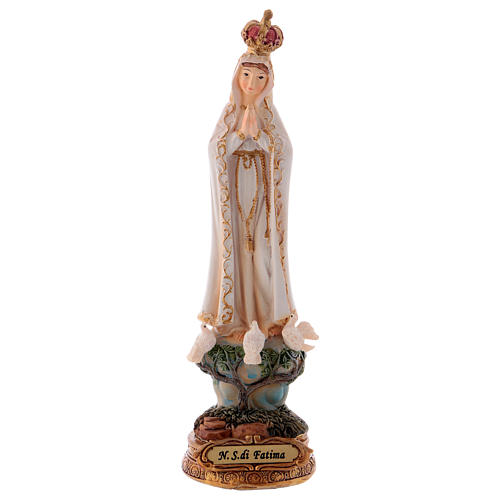 Statue résine Notre-Dame de Fatima 16 cm 1