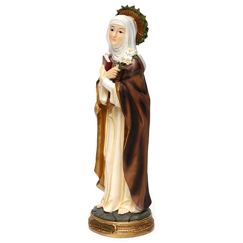 St. Catherine of Siena statue in resin 40 cm 3