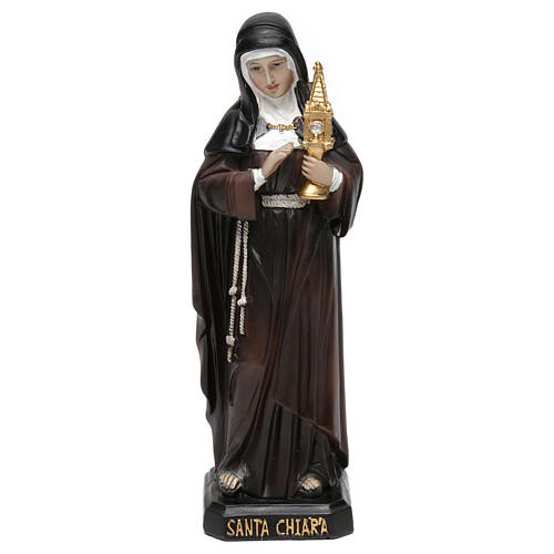 St. Clare statue in resin 20 cm 1