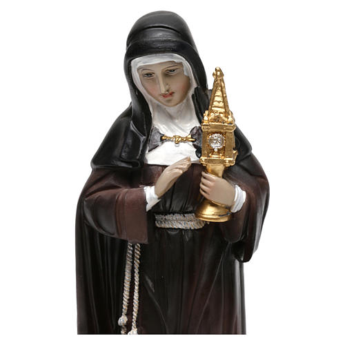 St. Clare statue in resin 20 cm 2