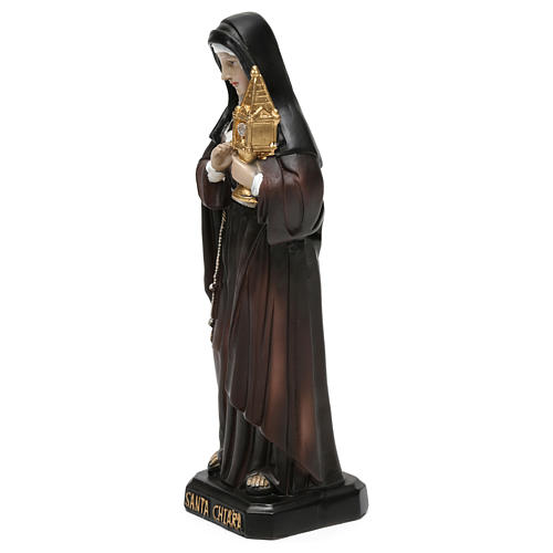 St. Clare statue in resin 20 cm 3