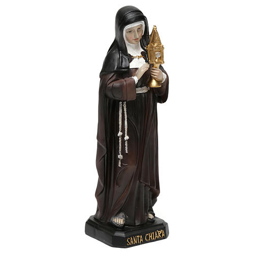 St. Clare statue in resin 20 cm 4