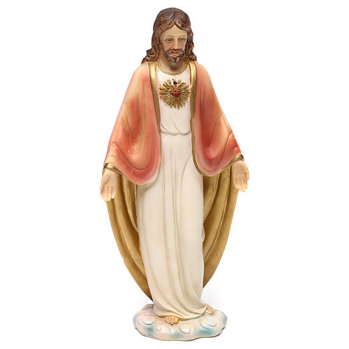 Sacred Heart of Jesus statue in painted resin 20 cm 1