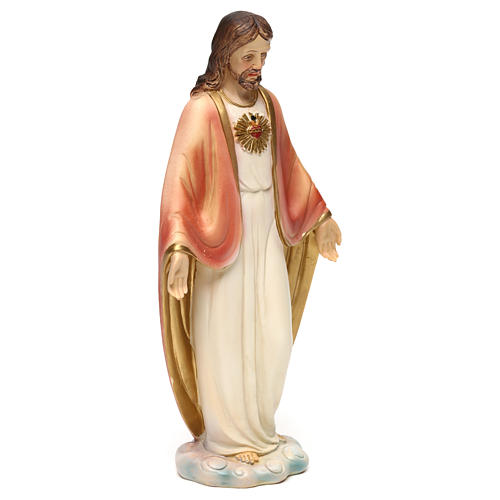 Estatua de resina Sagrado Corazón de Jesús 20 cm 4