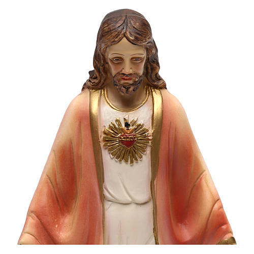 Imagem em resina Sagrado Coração de Jesus 20 cm 2