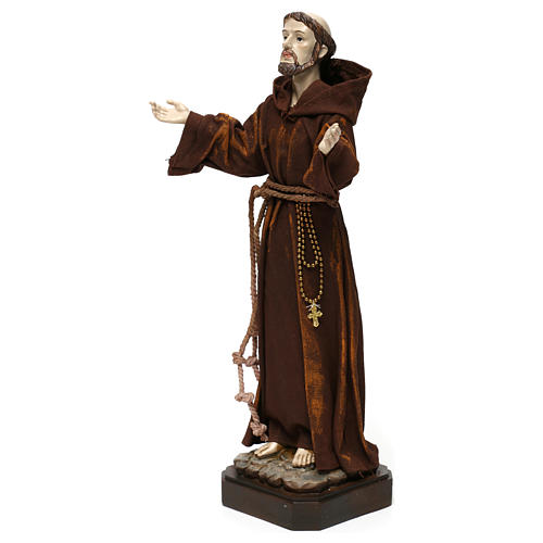Heiliger Franz von Assisi 30cm Harz und Stoff 3