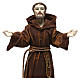 Heiliger Franz von Assisi 30cm Harz und Stoff s2