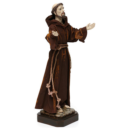 Statua in resina e stoffa San Francesco 30 cm  4