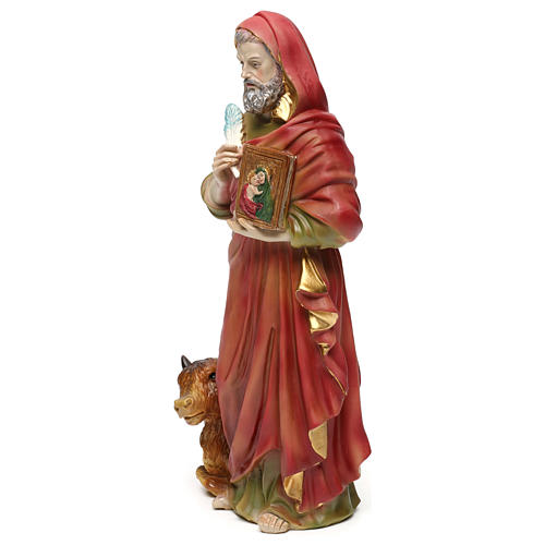 San Luca Evangelista 30 cm statua in resina 3