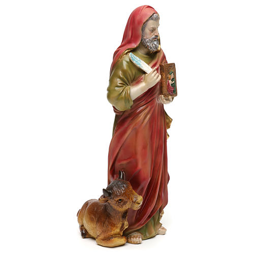 San Luca Evangelista 30 cm statua in resina 4