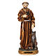 St Francis with wolf 30 cm resin statue s1
