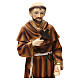 St Francis with wolf 30 cm resin statue s2