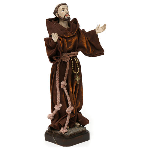 St. Francis statue in resin and fabric 20 cm 4