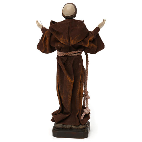 St Francis 20 cm resin and fabric statue 5