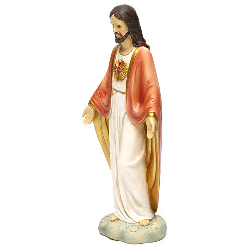 Sacred Heart of Jesus statue in resin 30 cm 3