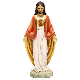 Sacro Cuore di Gesù resina h 30 cm 